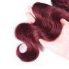 Brazilian 99J Hair Bundles Burgundy Red Virgin Human Hair Body Wave Hair Weaves 3 Bundles 8A Grade Hair Extensions (10"12"14",#99J) view 4