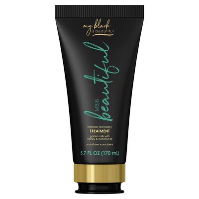 MY BLACK IS BEAUTIFUL Golden Milk Intense Recovery Hair Treatment, 5.7 Fl Oz Sulfate Free, Deep Conditioning Hair Mask for Curly and Coily Hair Formulated with Coconut Oil, Honey, and Turmeric