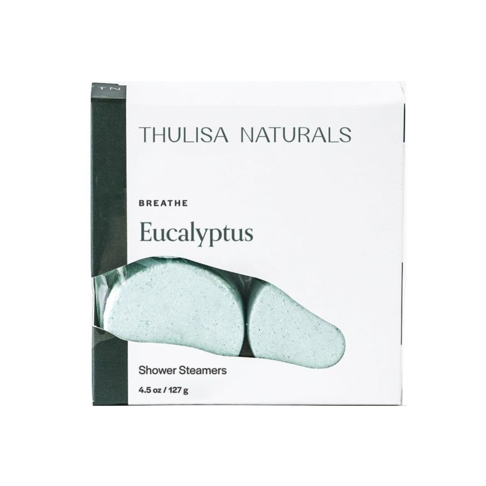 Thulisa Naturals Eucalyptus Shower Steamers Aromatherapy | Organic Shower Bombs with Essential Oils | Self Care Christmas Birthday & Spa Gifts for Women & Men | Stocking Stuffers | 4 Pack