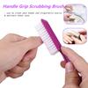6 Pcs Handle Grip Nail Brush, Nail Cleaning Brushes for Toes and Fingernail view 4
