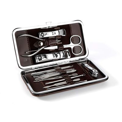 12 In 1 Stainless Steel Pedicure Manicure Set Nail Clipper Scissors Nail Care Nipper Cutter Cuticle Grooming Kit