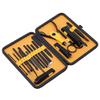 18pcs Black Men Grooming Kit Newest DesignLeather Case Manicure Set Nail Clipper Pedicure Care Tools, (YELLOW) view 1