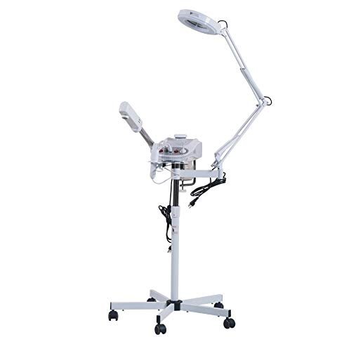 Beauty Style Facial Steamer Salon Spa Equipment 5X Magnifying Lamp & High Frequency Beauty Kit for Skin Care