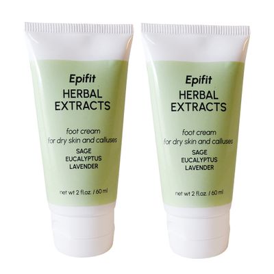 Epifit Aromatherapy All Natural Moisturizer Foot Cream with Rosemary Lavender Eucalyptus Sage and Seaweed 2 Ounces 2 pack