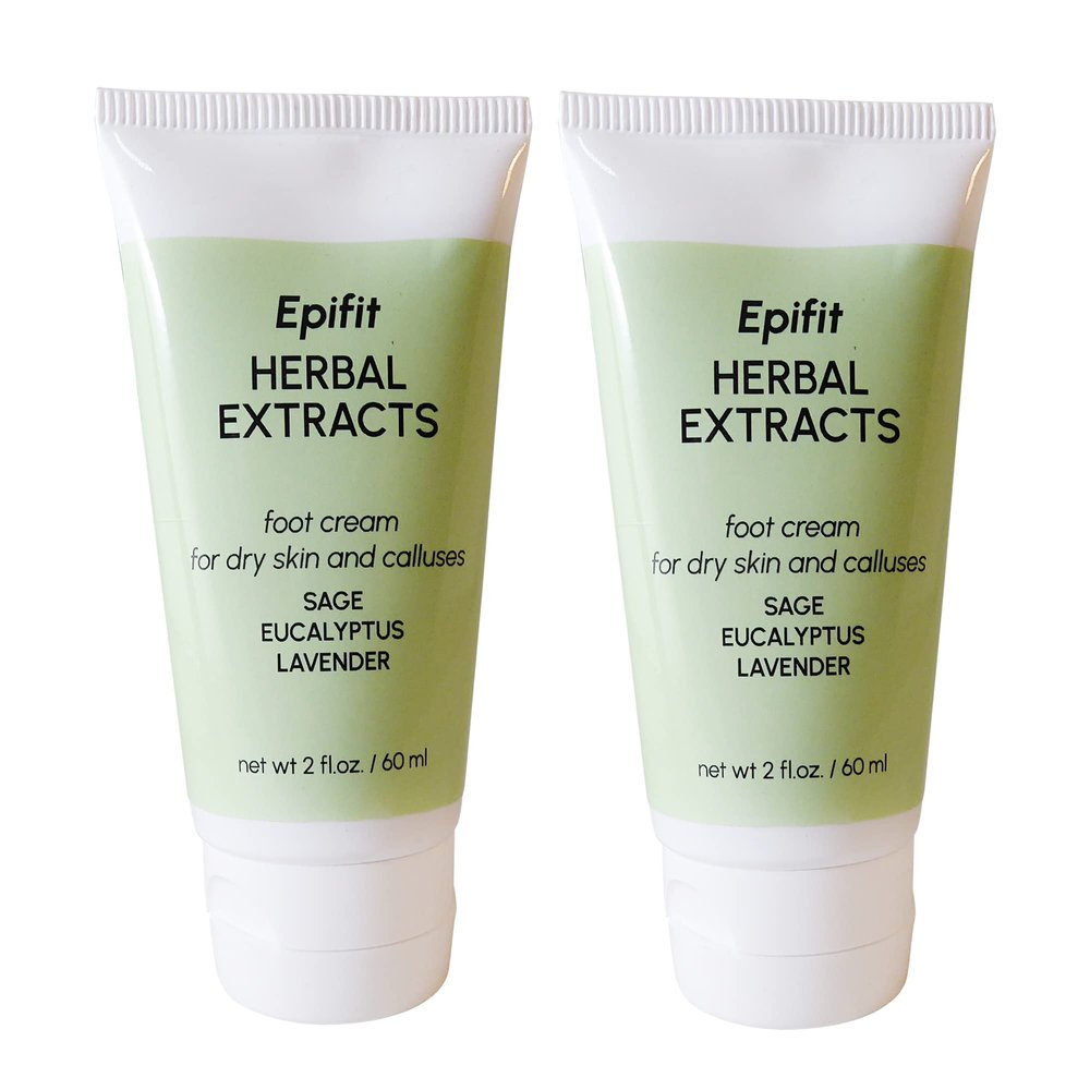 Epifit Aromatherapy All Natural Moisturizer Foot Cream with Rosemary Lavender Eucalyptus Sage and Seaweed 2 Ounces 2 pack