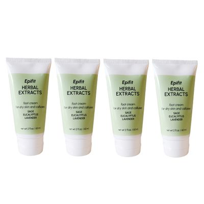 Epifit Aromatherapy All Natural Moisturizer Foot Cream with Rosemary Lavender Eucalyptus Sage and Seaweed 2 Ounces 4 pack