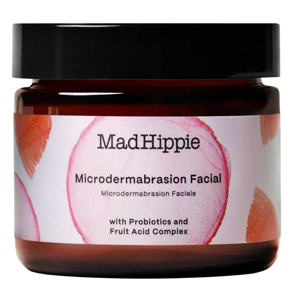 Mad Hippie MicroDermabrasion Facial Exfoliating Face Scrub with Probiotics + AHA Fruit Acid Complex, Light Citrus Scent, 2.1 Fl Oz