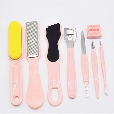 8 in 1 Foot File Kit Professional Pedicure Foot Rub Tool, Colossal Foot Dead Skin Remover Foot Scrub Care Tool for Feet, Callus Remover and Pedicure Exfoliator Tool for Women Men Gift, Green