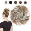 Juvabun Messy Bun Beach Blonde Hair Piece Human Hair Blonde  Natural Soft Updo Look, Secure & Lightweight Hair Bun Extensions For Women, messy bun hair piece view 1
