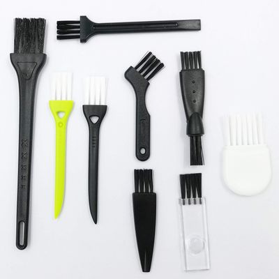 LEZHISNUG Electric Shaver Cleaning Brushes Razor Cleaner Set Nylon Bristles PP Handle Compatible with Electric Shaver, Trimmer - Set of 9, Mans Small Brush kit, Razor Cleaner