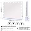 Bobening Vanity Mirror for Makeup Bluetooth, Extra Large Hollywood Lighted Mirror with 18 Dimming LED Bulbs Smart, Tabletop/Hanging Cosmetic Mirror with Touch Screen & USB Charging Port & Speaker view 2