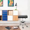 Antlu Adjustable Rolling Swivel Stool Chair for Massage Office Tattoo Kitchen, Work Heavy Duty Stool with Wheels (Black, with Foot Rest) view 2