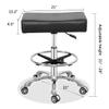 Antlu Adjustable Rolling Swivel Stool Chair for Massage Office Tattoo Kitchen, Work Heavy Duty Stool with Wheels (Black, with Foot Rest) view 3