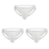 Andongnywell 3 Pack Mens Micro Mesh Briefs Comfortable Bulge Pouch Underwear Lingerie Underpants Knickers (White,X-Large) view 1