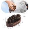 BFWood Small Travel Beard Brush - Natural Boar Bristles with Black Walnut Wood view 3