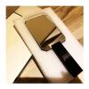 1PC Acrylic Hand Mirror Cosmetic Mirror with logo Salon Barbers Hair Dressing Paddle Hairdressers Handheld Mirror (Color : Black) view 2