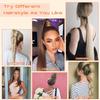 SEIKEA 28 Inch Clip in Ponytail Extension Wrap Around Long Straight Pony Tail Hair Synthetic Hairpiece for Women Ash Brown view 2