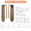 SEIKEA 28 Inch Clip in Ponytail Extension Wrap Around Long Straight Pony Tail Hair Synthetic Hairpiece for Women Ash Brown view 3