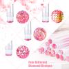 80 Pieces Disposable Mascara Brushes Tubes Set, 40 Diamond Empty Mascara Wand Tube with 40 Eyelash Brush Spoolies Makeup Tool for Eyelash Extension(Pink) view 2