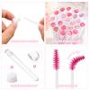 80 Pieces Disposable Mascara Brushes Tubes Set, 40 Diamond Empty Mascara Wand Tube with 40 Eyelash Brush Spoolies Makeup Tool for Eyelash Extension(Pink) view 4