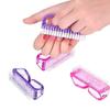 ALIQI 4 Pieces Handle Nail Brush Nail Hand Scrubbing Cleaning Brush Fingernail Brush(Pink and Purple) view 2