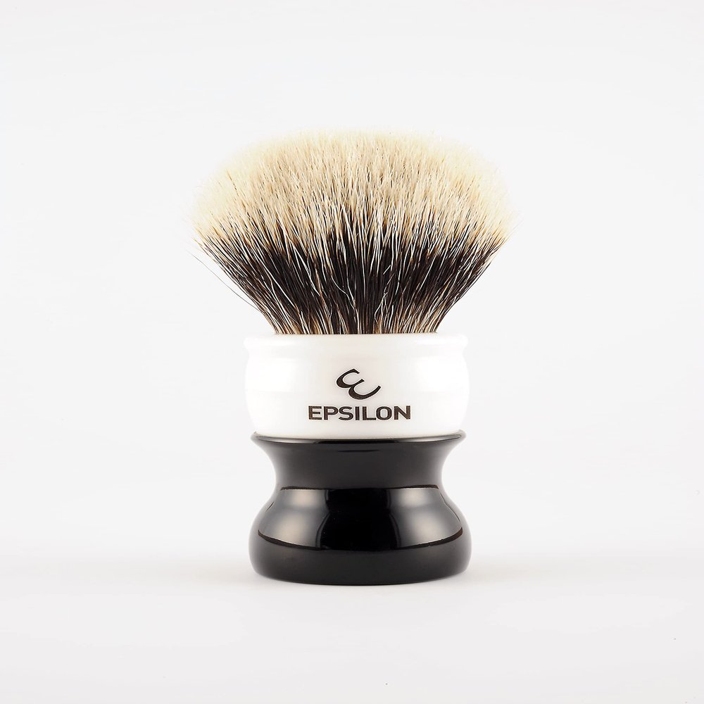 Epsilon Badger Two Band Shaving Brush White & Black 52/26 mm, nico, Standard