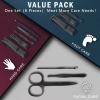 8 PCS Nail Clippers, ONLYWEE Premium Manicure Set for Women & Men, Stainless Steel Facial, Hand, Foot Nail Care Tools, Professional Grooming Gift Pedicure Kit with Luxurious Portable Travel Case view 3