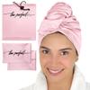 THE PERFECT HAIRCARE Curly Hair Girls Microfiber Plopping Towel Set - Anti-frizz Silky Smooth Hair Drying Wrap for Women - Super Absorbent Large Hair Towel + 2 Scrunching Towels to Micro Plop view 1