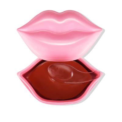 20Pcs Lip Mask Sheet,Pink Moisturizing Plumping Patches, Gel Treatment Masks for Dry Lips Plump Collagen Overnight Sleeping Lip PadsPink