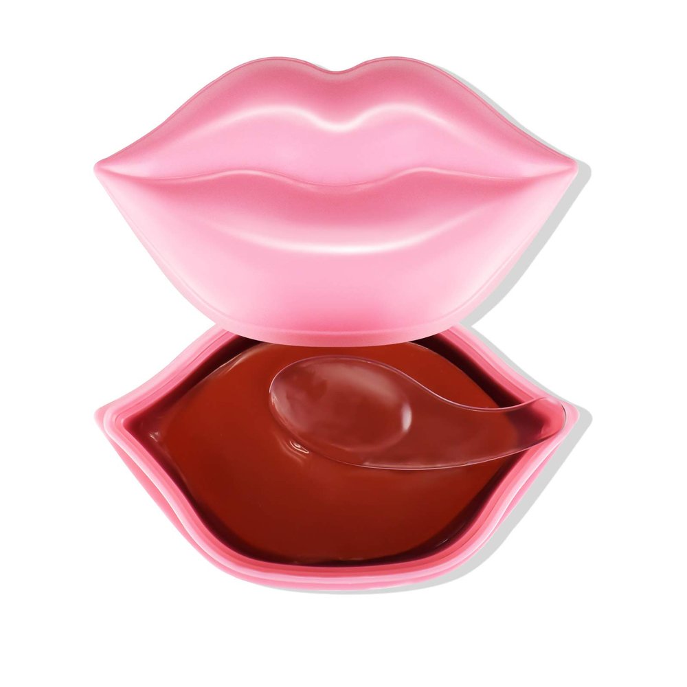 20Pcs Lip Mask Sheet,Pink Moisturizing Plumping Patches, Gel Treatment Masks for Dry Lips Plump Collagen Overnight Sleeping Lip PadsPink