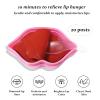 20Pcs Lip Mask Sheet,Pink Moisturizing Plumping Patches, Gel Treatment Masks for Dry Lips Plump Collagen Overnight Sleeping Lip PadsPink view 3