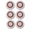 Facial Cleansing Brush Heads Replacement, Facial Cleansing Brush Head, Whitening Facial Brush Heads, for Acne Prone, Clogged, Enlarged Pore, Deep Pore Radiance Skins (6Pack/Brown) view 1