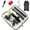 JIESENYU high-end Professional Hairdresser 6-inch Hairdressing Scissors 440C Steel Hair Salon Electroplating black (Set2) view 1