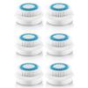 Replacement Facial Cleansing Brush Heads, Facial Cleansing Brush Head, Exfoliator Facial Brush Heads, for Acne Prone, Clogged and Enlarged Pores Sensitive Skins (Blue/6 Pack) view 1
