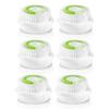 Replacement Facial Cleansing Brush Heads, Facial Cleansing Brush Head, Exfoliator Facial Brush Heads, for Acne Prone, Clogged and Enlarged Pores Skins (Green/6 Pack) view 1