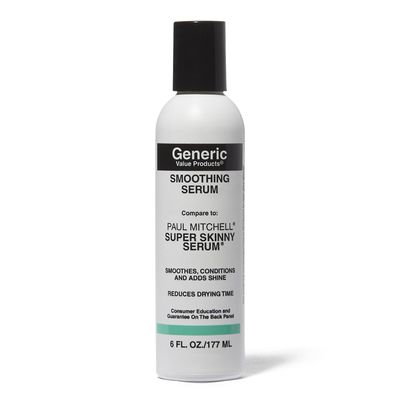 Generic Value Products Smoothing Serum, Styling Cream, AntiFrizz, Thermal Protectant, Conditioning, Wet or Dry Hair, 6 Oz