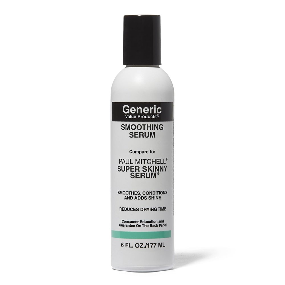 Generic Value Products Smoothing Serum, Styling Cream, AntiFrizz, Thermal Protectant, Conditioning, Wet or Dry Hair, 6 Oz