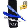 Classic Professional Straight Edge Barber Razor - Salon Quality Cut Throat Shavette,Professional Straight Edge Razor with 20 Single Edge Blades and 1 PU Leather Storage Bag, Barber Razor for Men, Salon | Straight Razor Kit | Mens Shaving Knife, Manua view 1