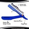 Classic Professional Straight Edge Barber Razor - Salon Quality Cut Throat Shavette,Professional Straight Edge Razor with 20 Single Edge Blades and 1 PU Leather Storage Bag, Barber Razor for Men, Salon | Straight Razor Kit | Mens Shaving Knife, Manua view 4