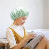 4Pcs Shower Cap for Women Reusable Double Layers Large Waterproof Bath Hat Lining EVA Shower Hair Protection Cover (B) view 4