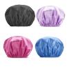 4Pcs Shower Cap for Women Reusable Double Layers Large Waterproof Bath Hat Lining EVA Shower Hair Protection Cover (C) view 1