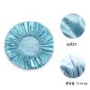 4Pcs Shower Cap for Women Reusable Double Layers Large Waterproof Bath Hat Lining EVA Shower Hair Protection Cover (C) view 2