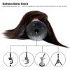 ISHOT Male Mannequin Head,12" Doll Head,Training Head,With 100% Real Human Hair for Hairdressers,Hair Stylists,Cosmetologist,Barber Shop and Cosmetology School Black view 3