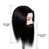 ISHOT Male Mannequin Head,12" Doll Head,Training Head,With 100% Real Human Hair for Hairdressers,Hair Stylists,Cosmetologist,Barber Shop and Cosmetology School Black view 4