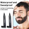 2PCS Beard Pencil Filler for Men - Sweat Proof, Water Resistance, Long Lasting & Natural Finish barber Pencil, Mustache Repair Shape(BLACK) view 4