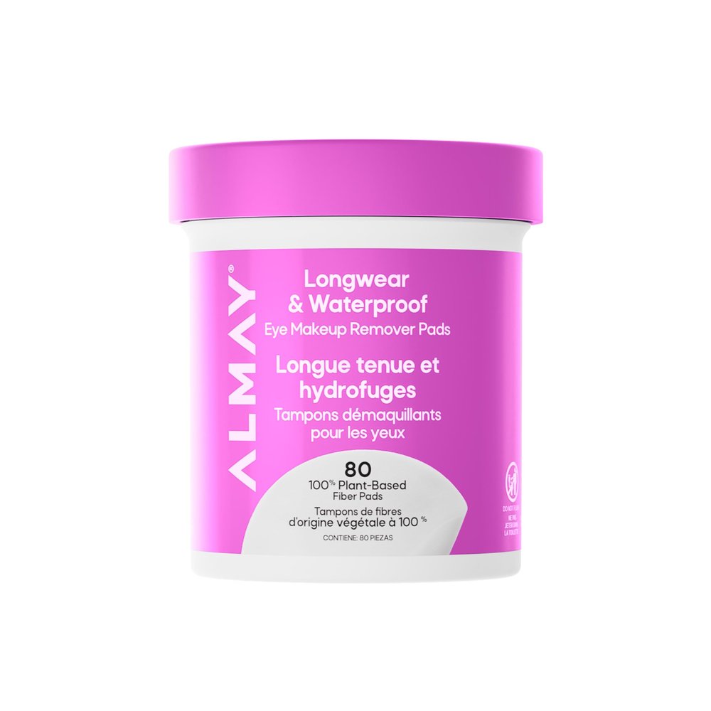 Almay Longwear & Waterproof Eye Makeup Remover Pads, 80 count(Packaging May Vary)