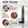2PCS Beard Pencil Filler for Men - Sweat Proof, Water Resistance, Long Lasting & Natural Finish barber Pencil, Mustache Repair Shape(BROWN) view 4