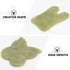 Beaupretty 2pcs Jade Scraping Board for Face Massage Natural Green Gua Tools Absorption of Skin Care Products Smooth Edges for Safe Use view 2