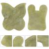 Beaupretty 2pcs Jade Scraping Board for Face Massage Natural Green Gua Tools Absorption of Skin Care Products Smooth Edges for Safe Use view 4
