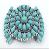 Skelapparel Southwest Bohemian Faux Blue Turquoise Squash Blossom Hair Barrette  Boho Chic Accessory view 4